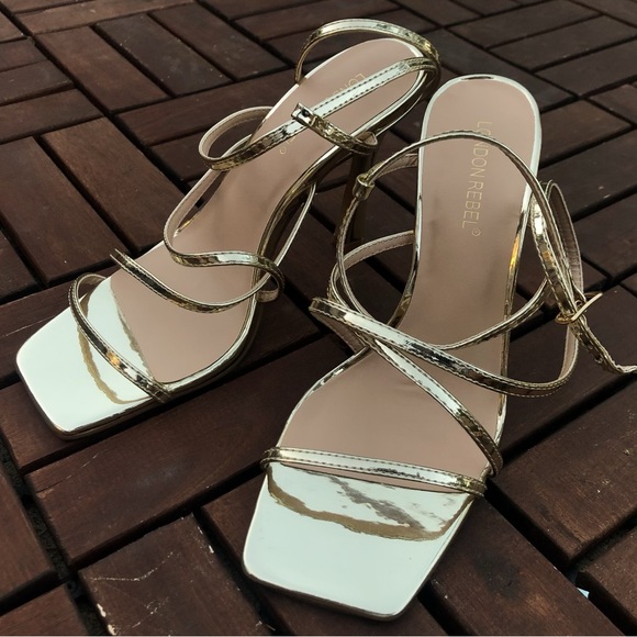 London Rebel strappy heeled sandals NWithouttags - Picture 1 of 8